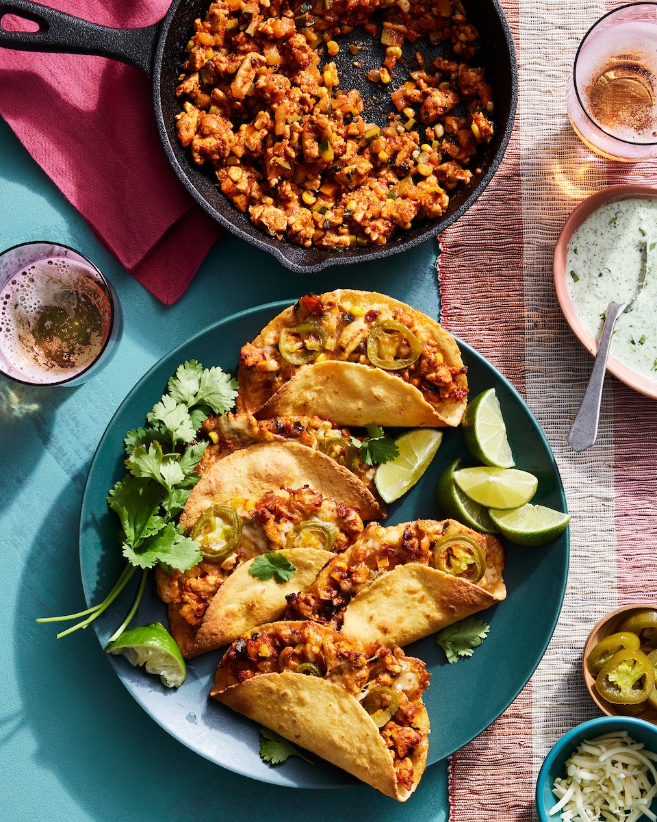 baked chicken tacos on a plate