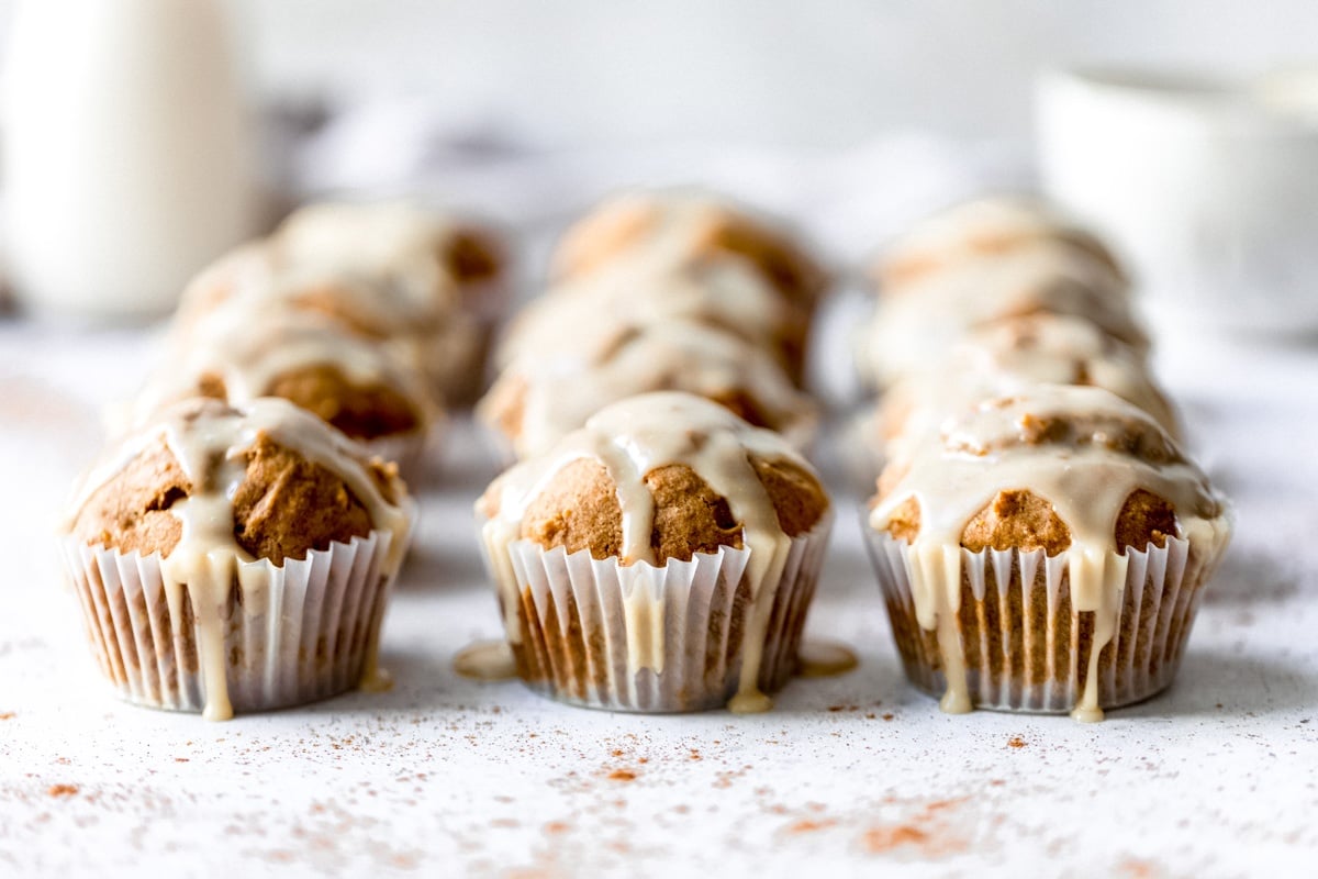 butternut squash muffins with glaze