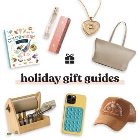 collage of holiday gift guides