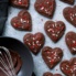 Grain Free Almond Flour Chocolate Sugar Cookies cut into hearts