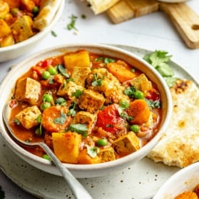 tofu tikka masala in a bowl