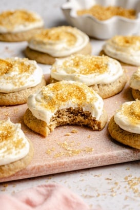 chai sugar cookie with a bite taken out