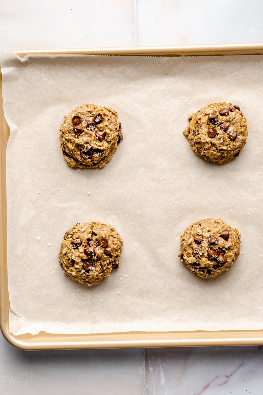 gluten free breakfast cookies on a baking sheet