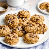 healthy breakfast cookies on a plate